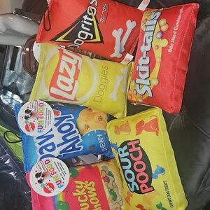 6 SPOT DOG TOYS WITH SQUEAKER Colorful Dog Toy Set